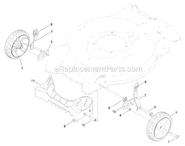 Front_Wheel_And_Height-Of-Cut_Assembly Diagram and Parts List for  Lawn Boy Lawn Mower